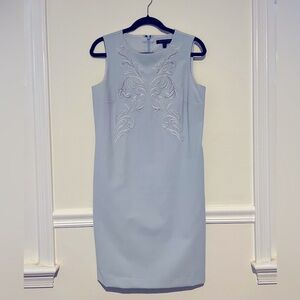 Brooks Brothers sleeveless dress with beading and embroidery